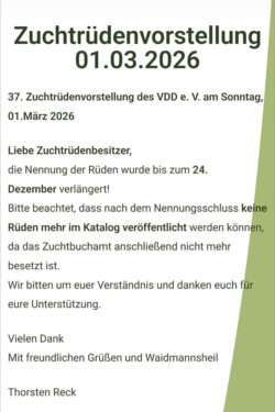 Zuchtrüdenschau 2026